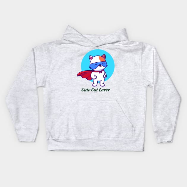 cute cat lover Kids Hoodie by This is store